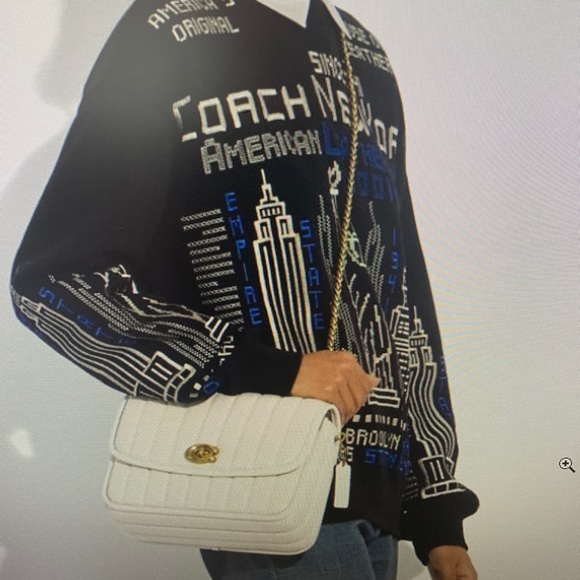 Madison Shoulder Bag with Quilting (Brass/Chalk) - Picture 9 of 9